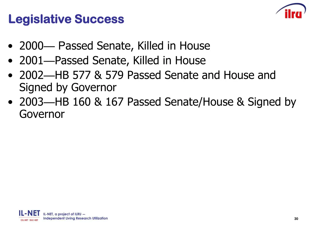 legislative success legislative success