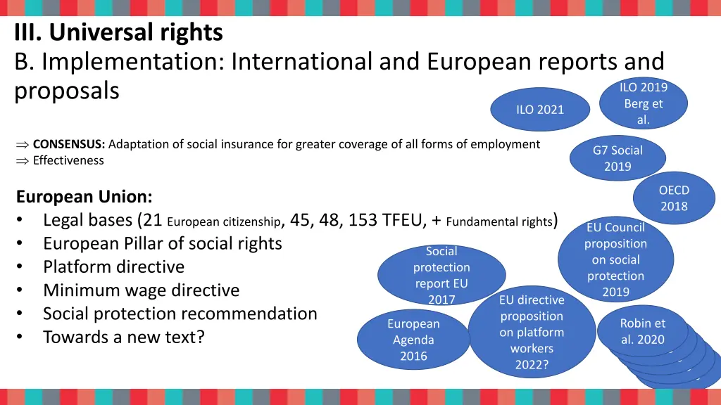 iii universal rights b implementation