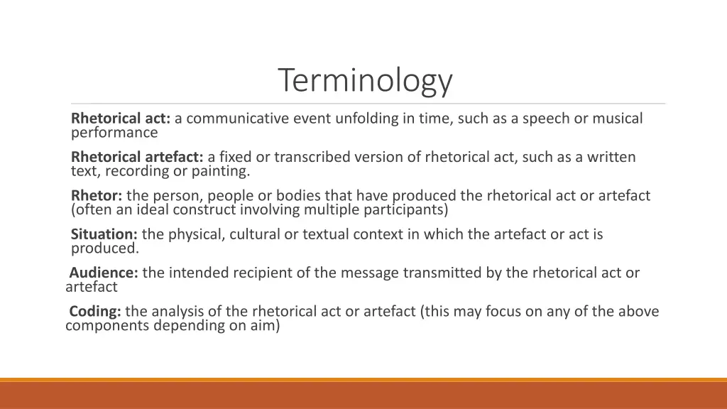 terminology