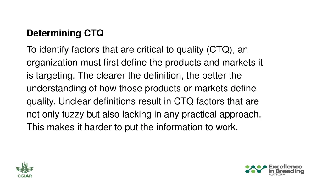 determining ctq