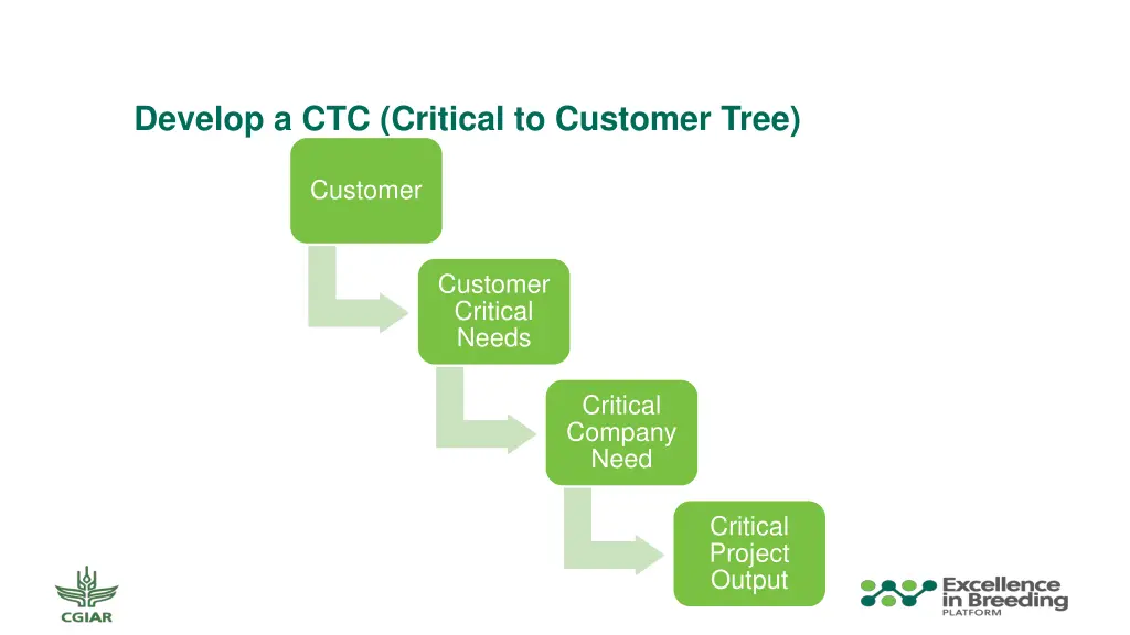 develop a ctc critical to customer tree