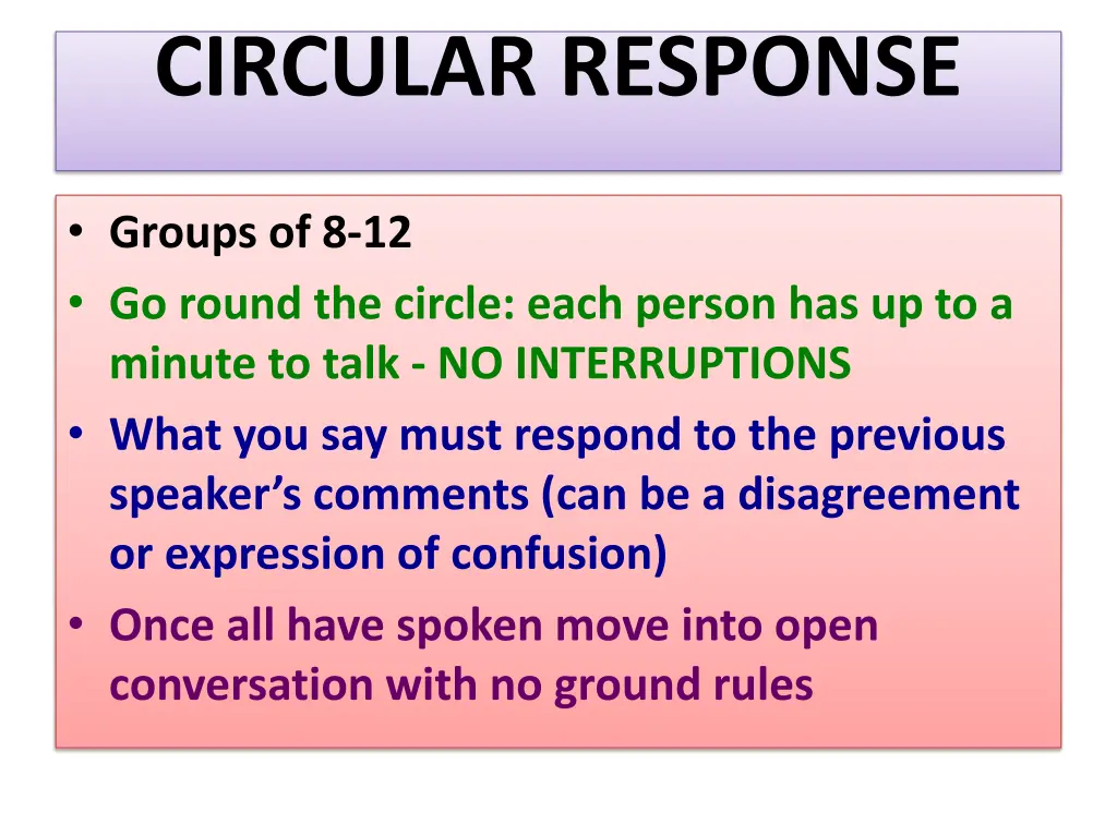 circular response