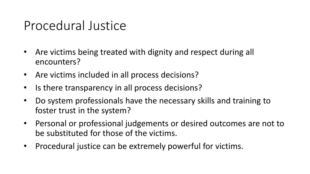 procedural justice