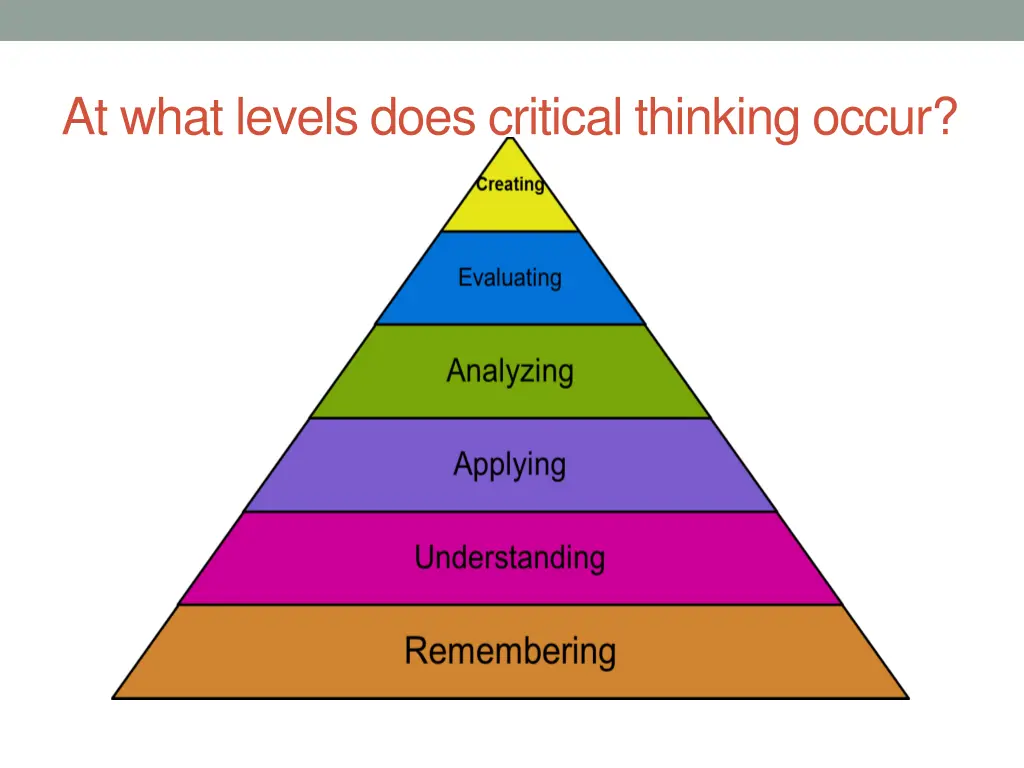 at what levels does critical thinking occur