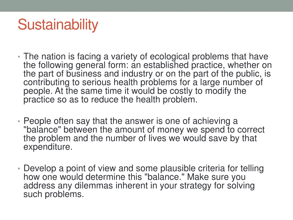 sustainability