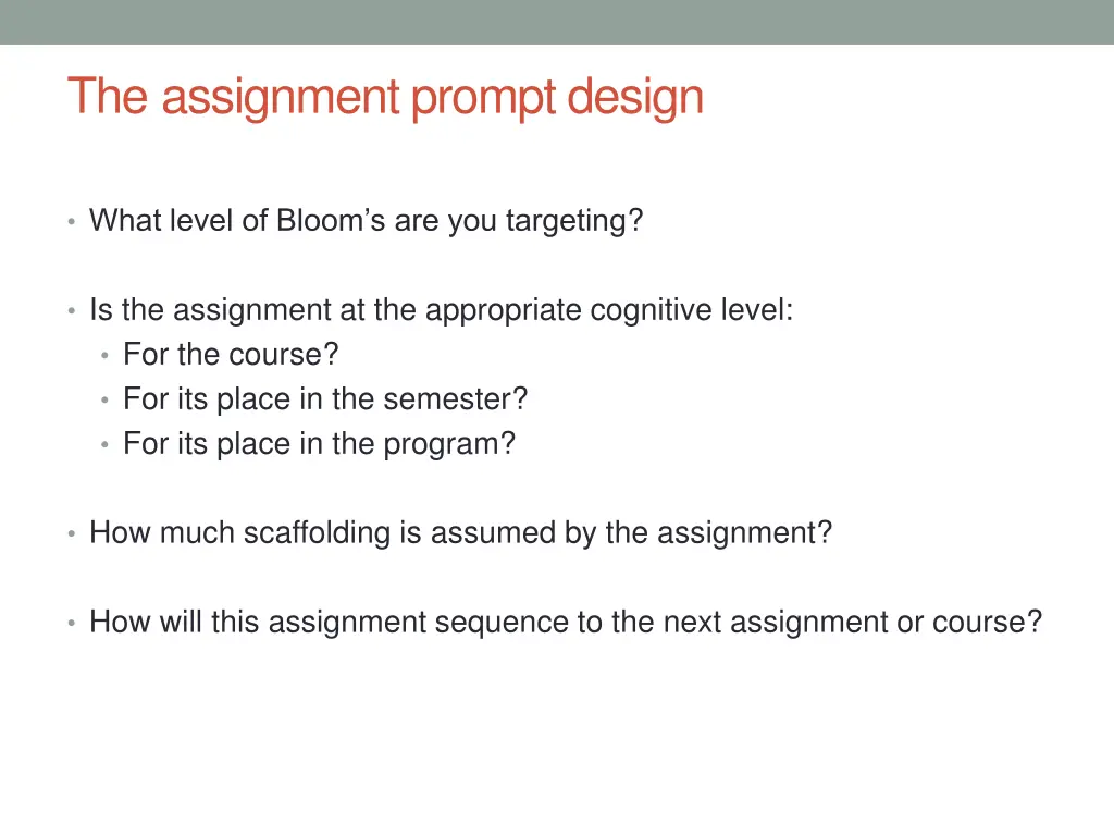 the assignment prompt design