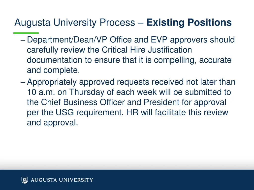 augusta university process existing positions 1