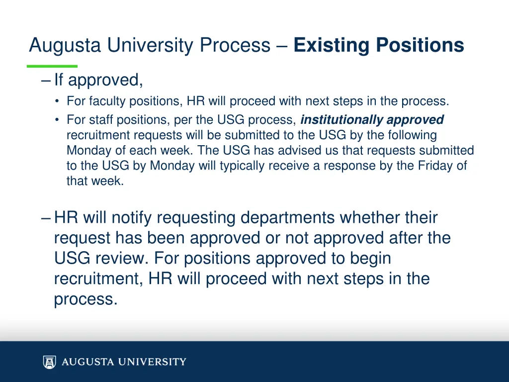 augusta university process existing positions 2