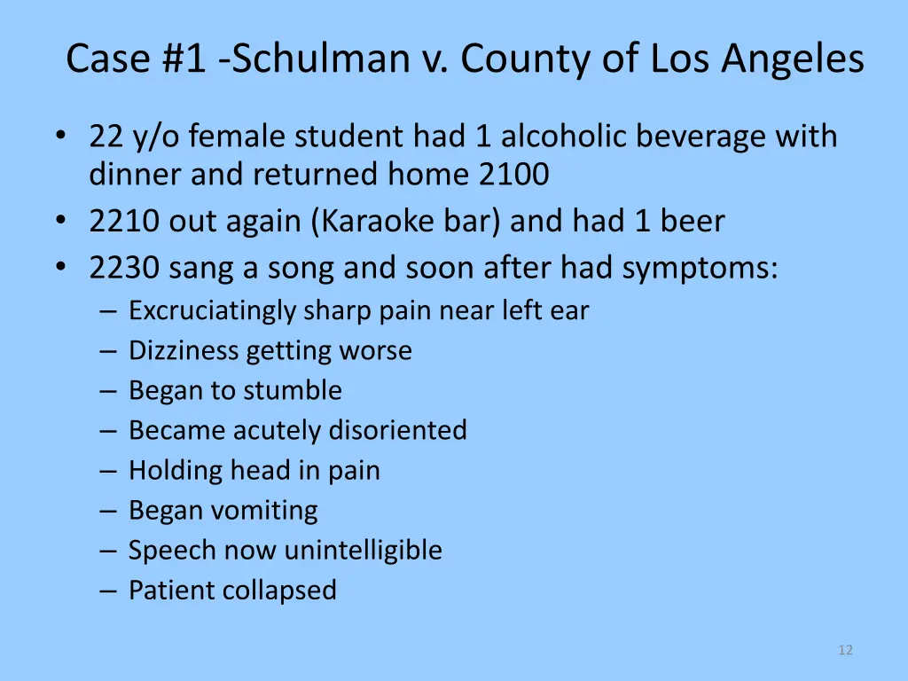 case 1 schulman v county of los angeles