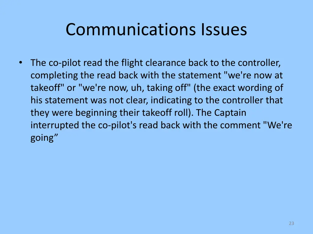 communications issues 1