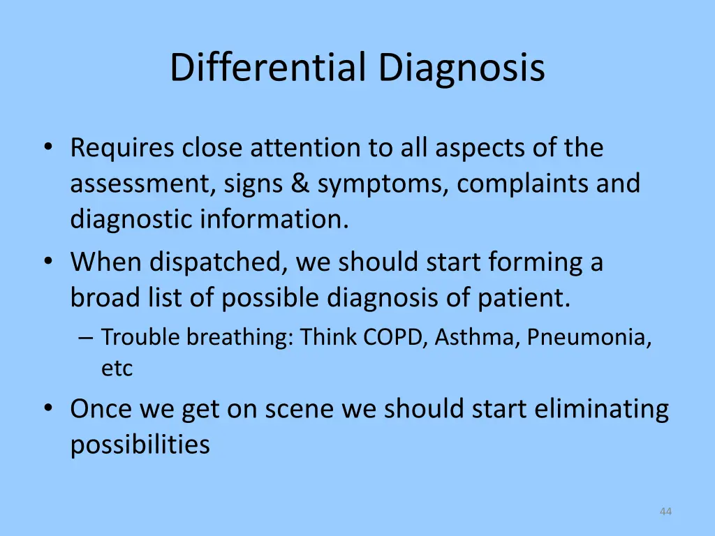 differential diagnosis