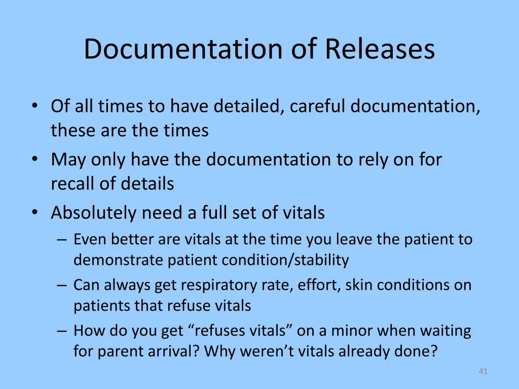 documentation of releases