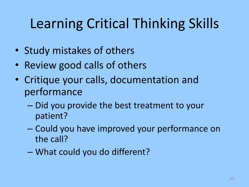 learning critical thinking skills 1