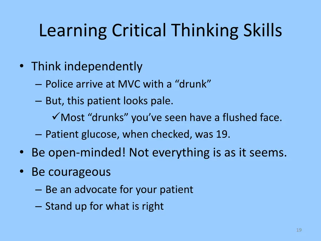 learning critical thinking skills