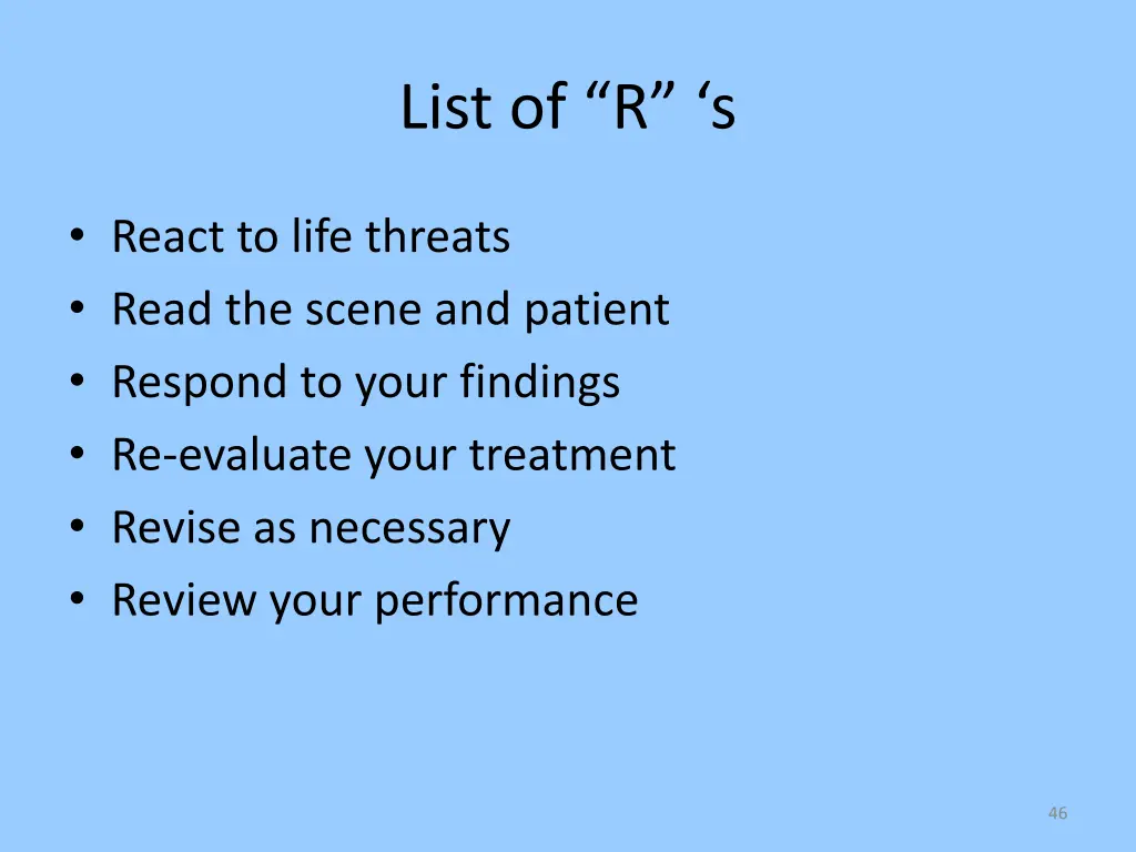 list of r s