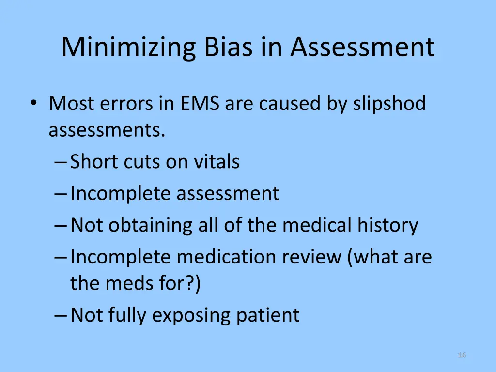 minimizing bias in assessment