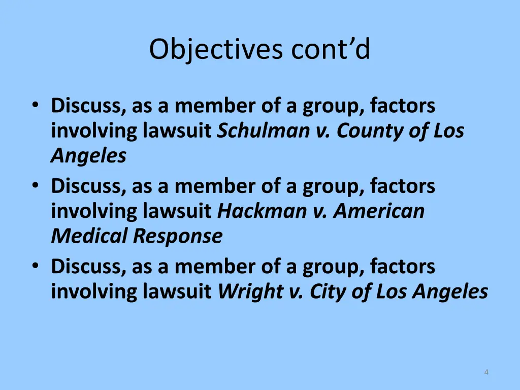 objectives cont d 1