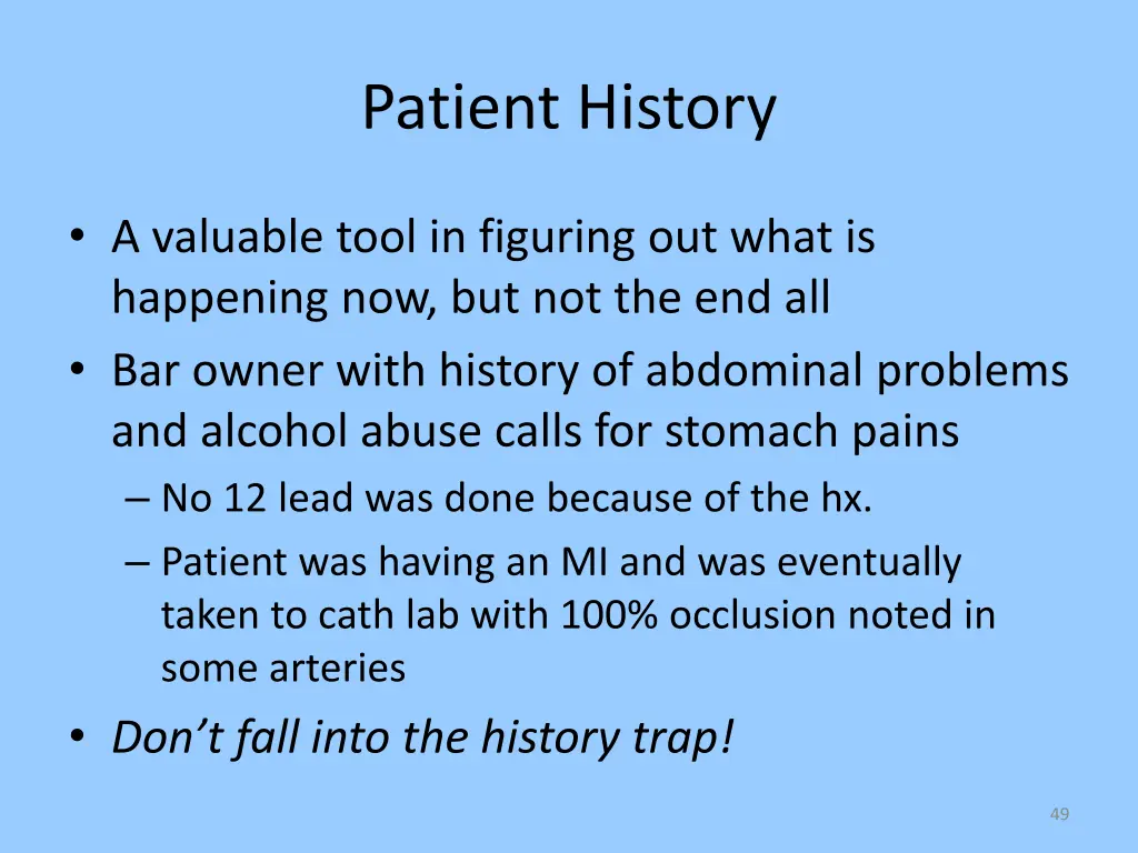 patient history