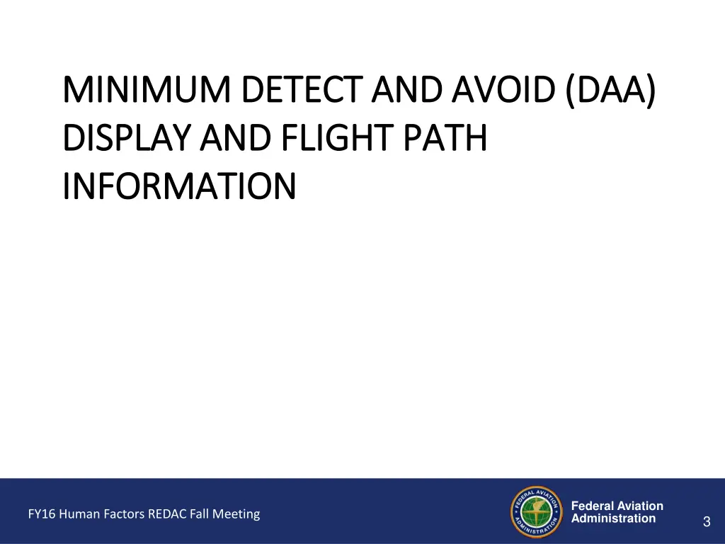 minimum detect and avoid daa minimum detect