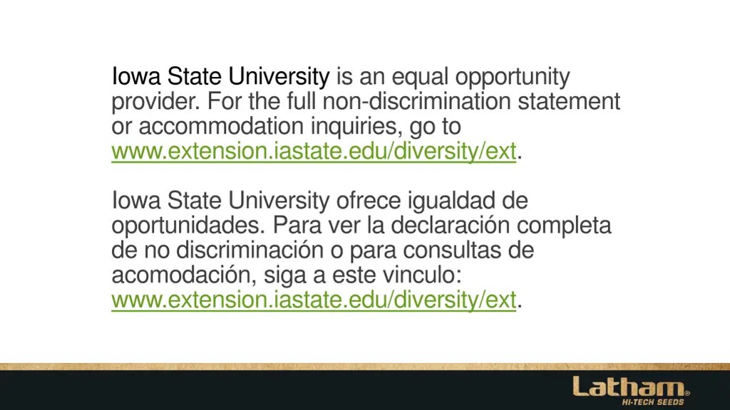 iowa state university is an equal opportunity