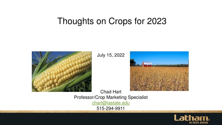 thoughts on crops for 2023