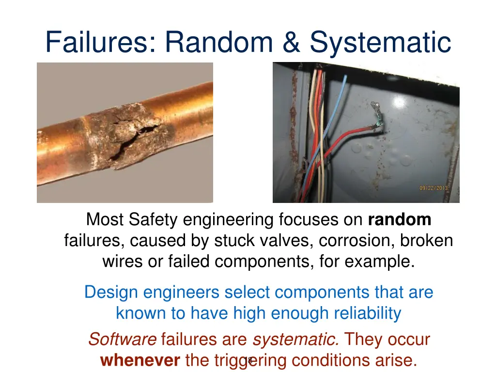 failures random systematic