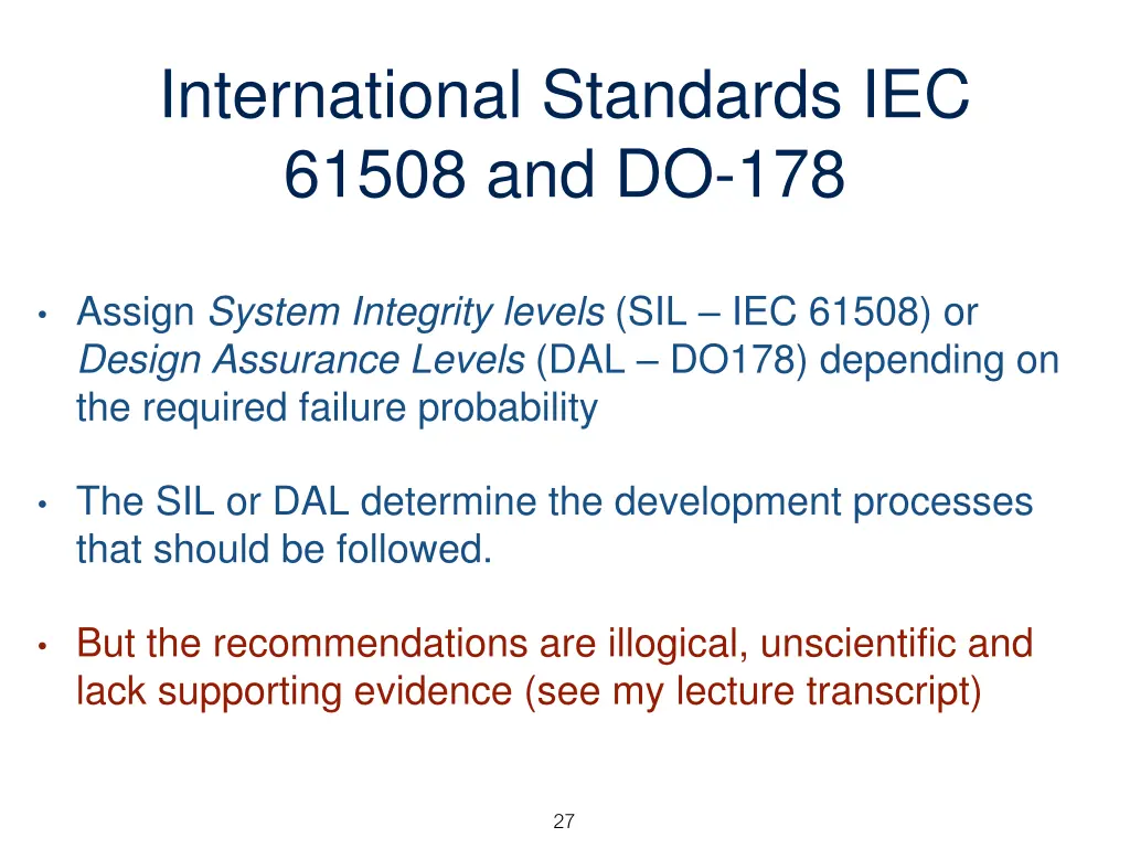 international standards iec 61508 and do 178