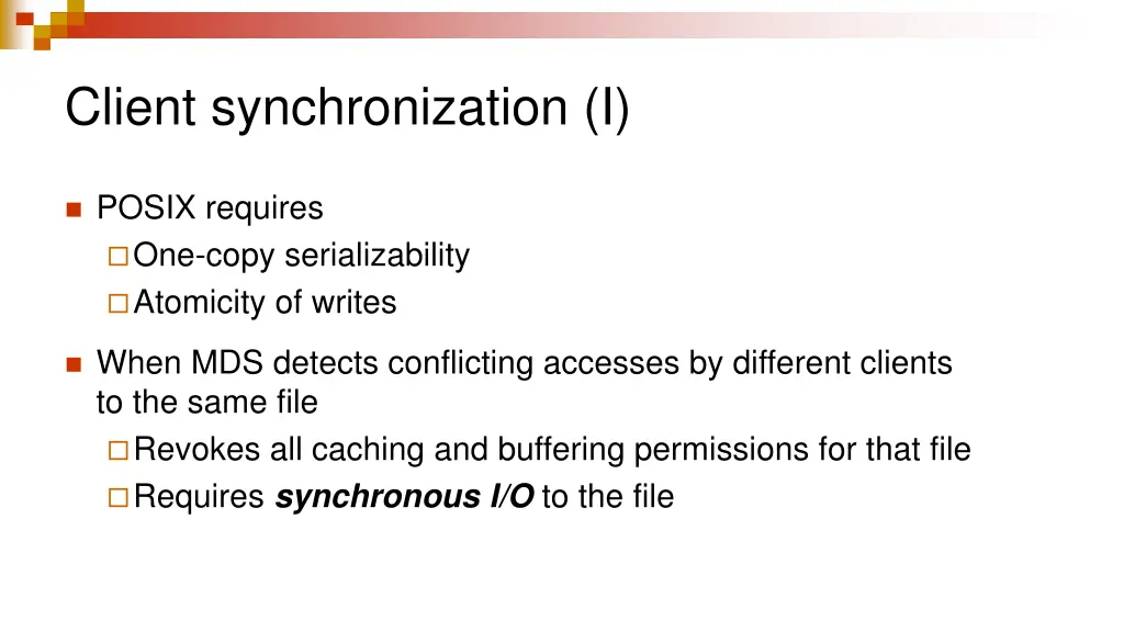 client synchronization i