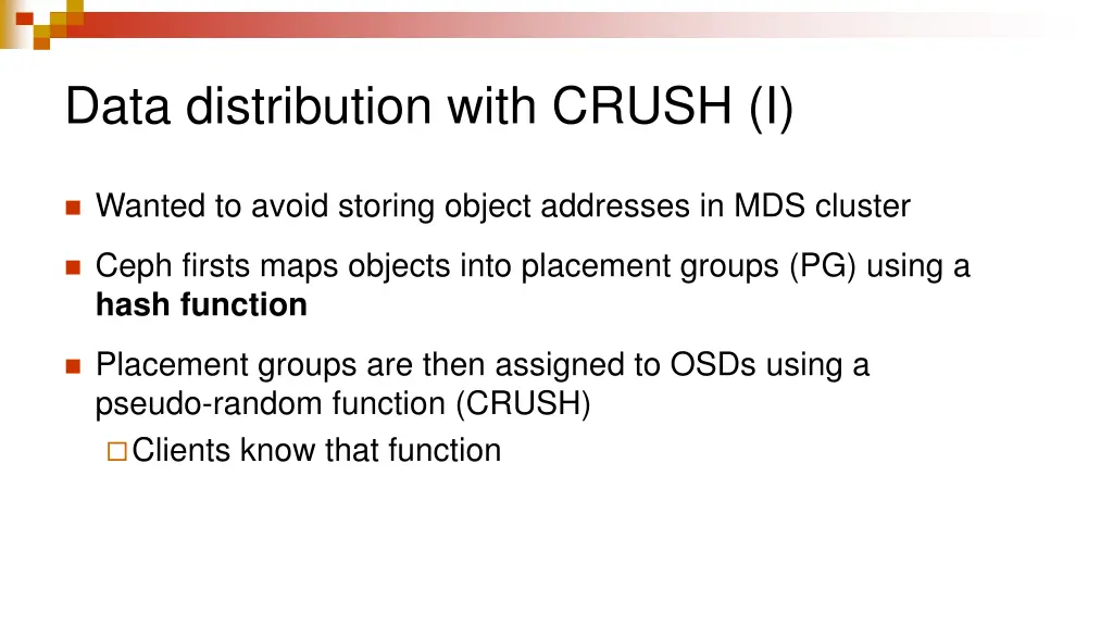 data distribution with crush i