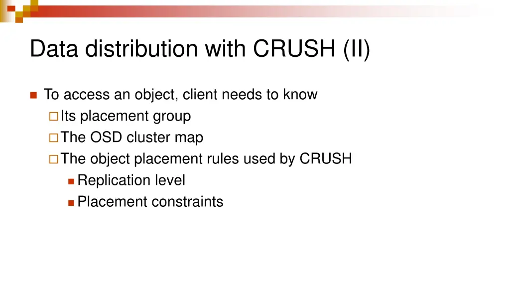 data distribution with crush ii