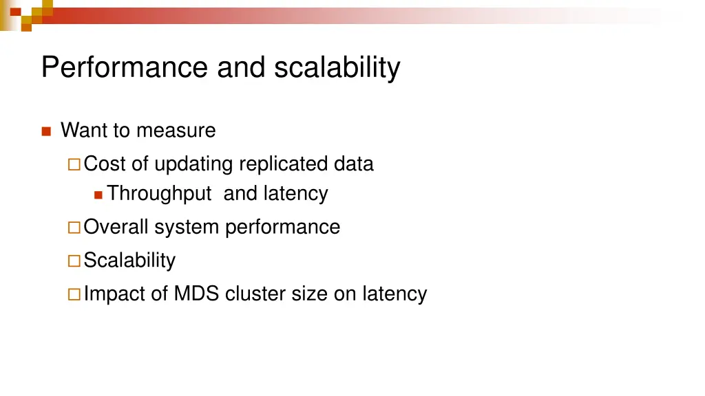 performance and scalability