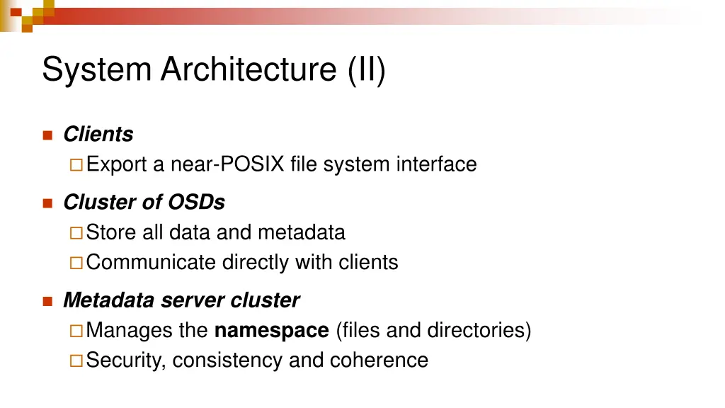 system architecture ii