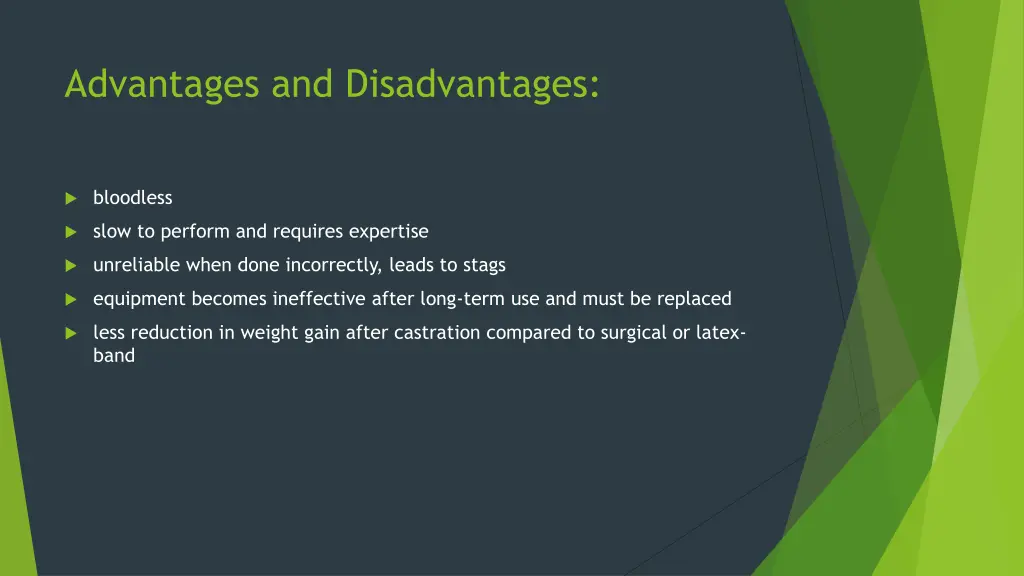 advantages and disadvantages