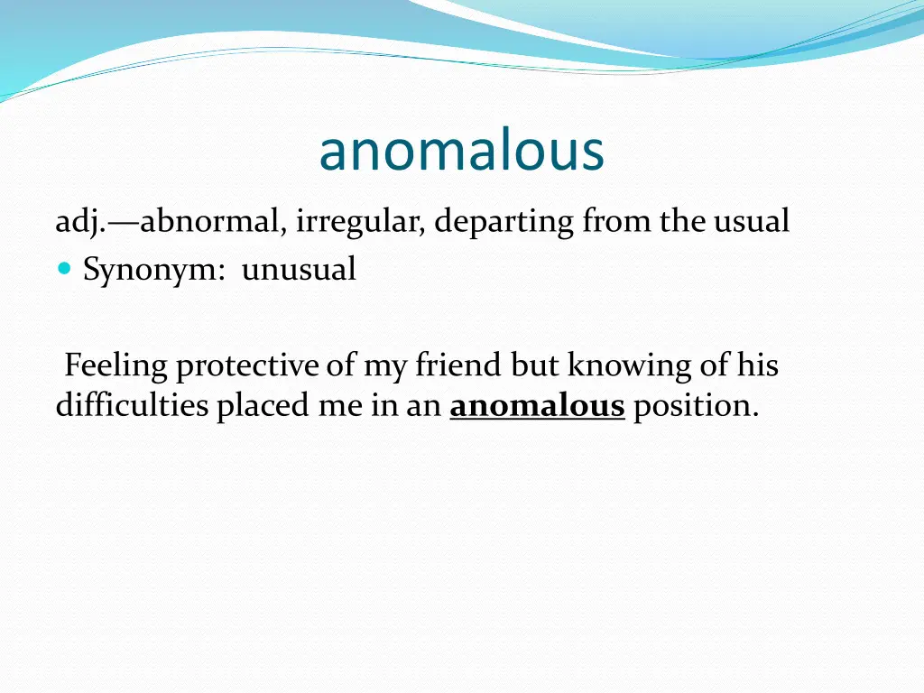 anomalous