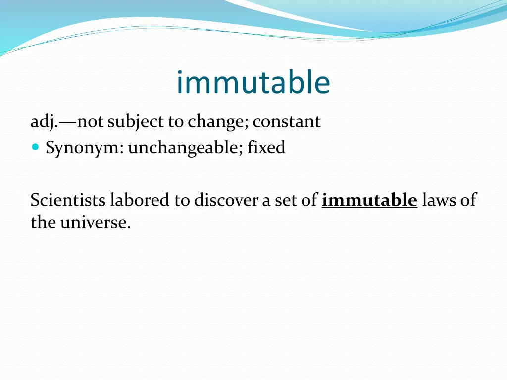 immutable