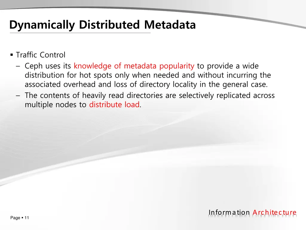 dynamically distributed metadata 2