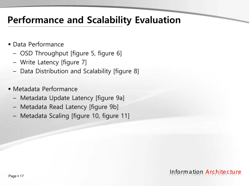 performance and scalability evaluation