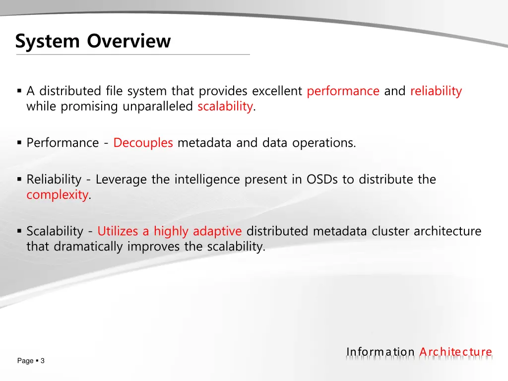 system overview