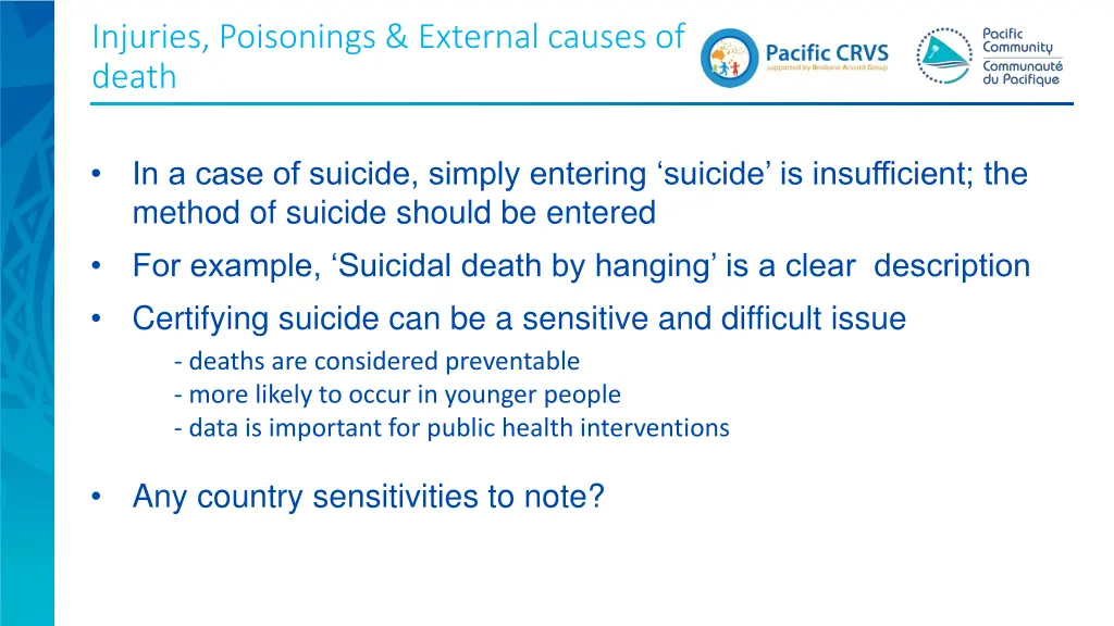 injuries poisonings external causes of death