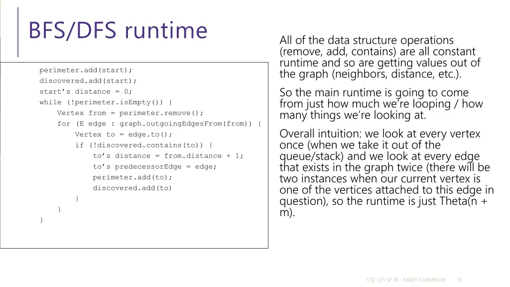 bfs dfs runtime