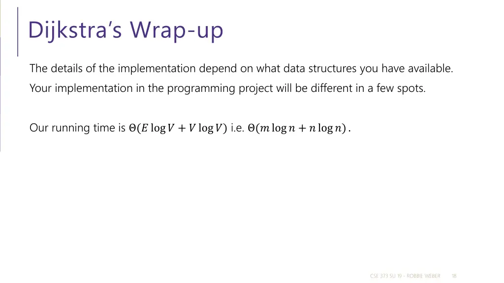 dijkstra s wrap up