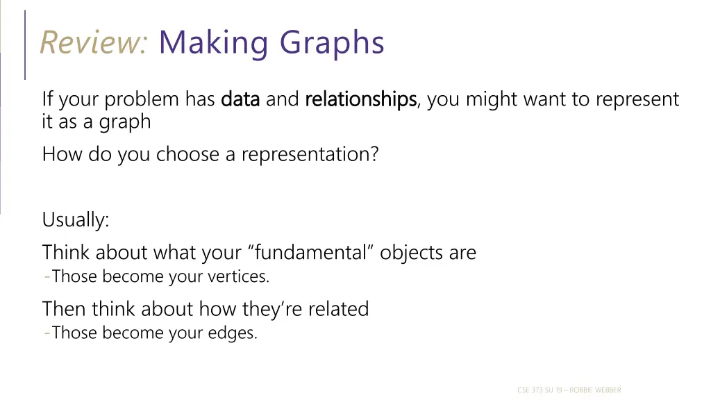 review making graphs