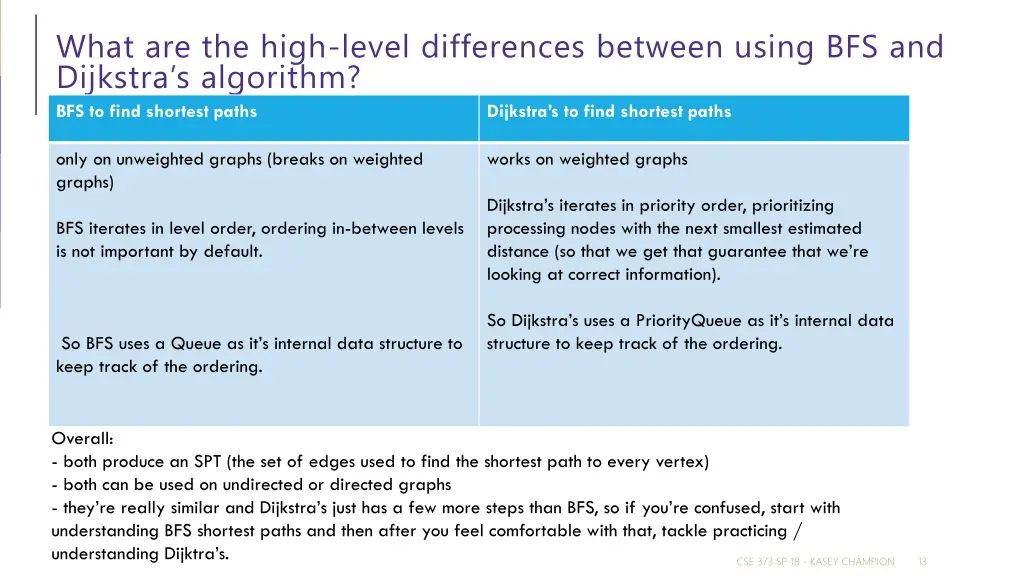 what are the high level differences between using 1