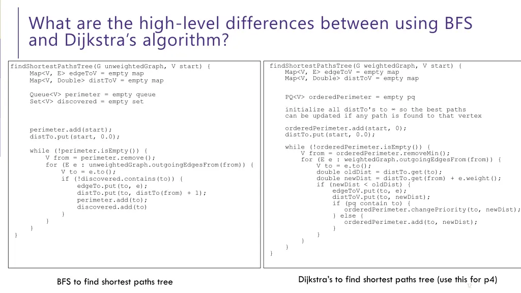 what are the high level differences between using