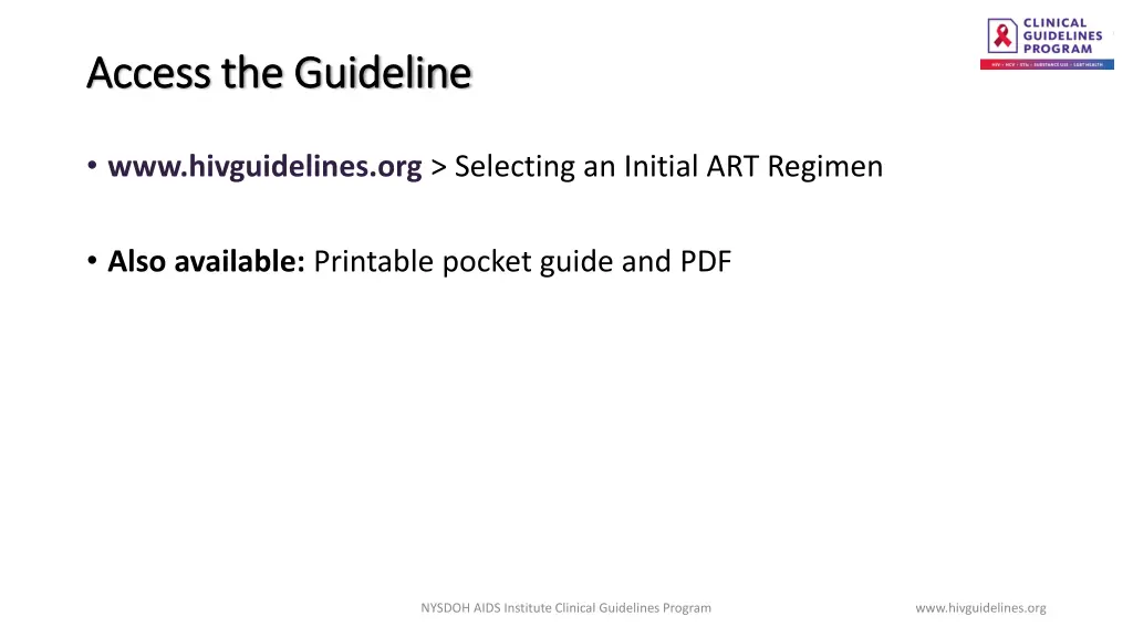 access the guideline access the guideline