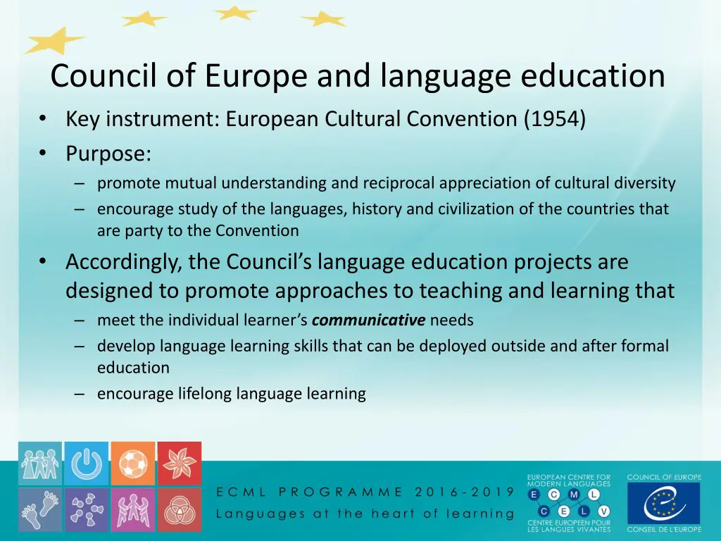 council of europe and language education