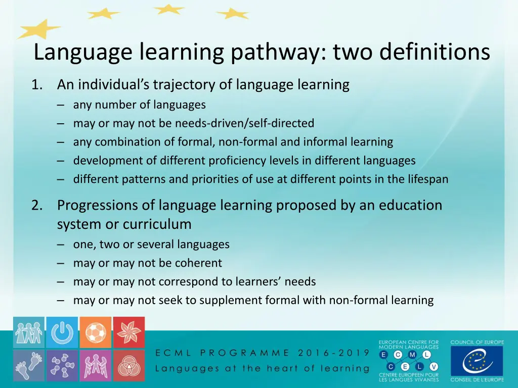 language learning pathway two definitions