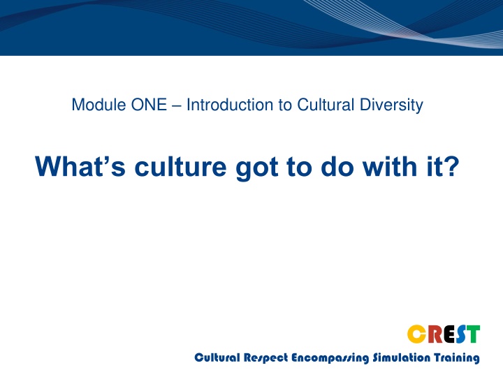 module one introduction to cultural diversity