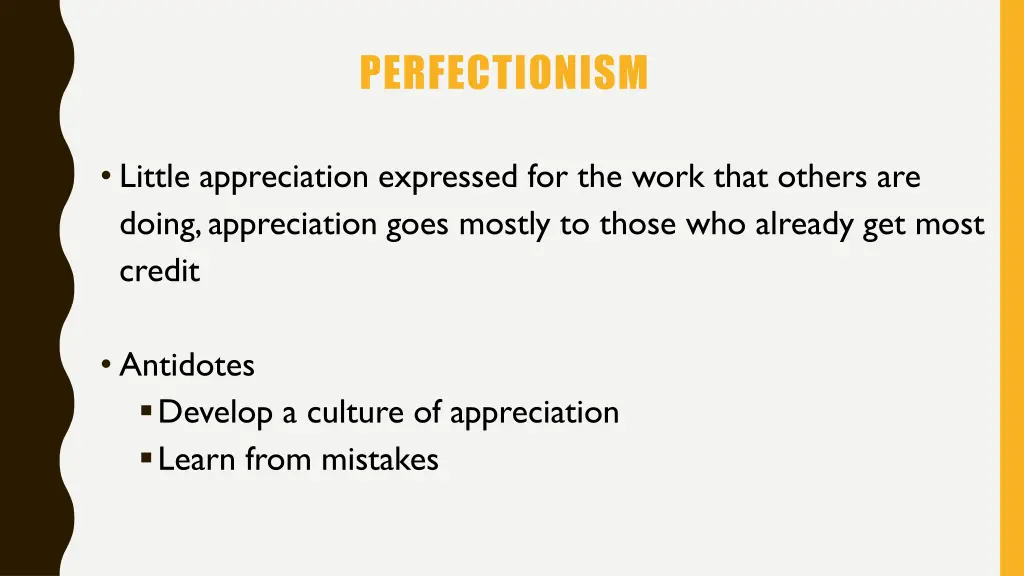 perfectionism