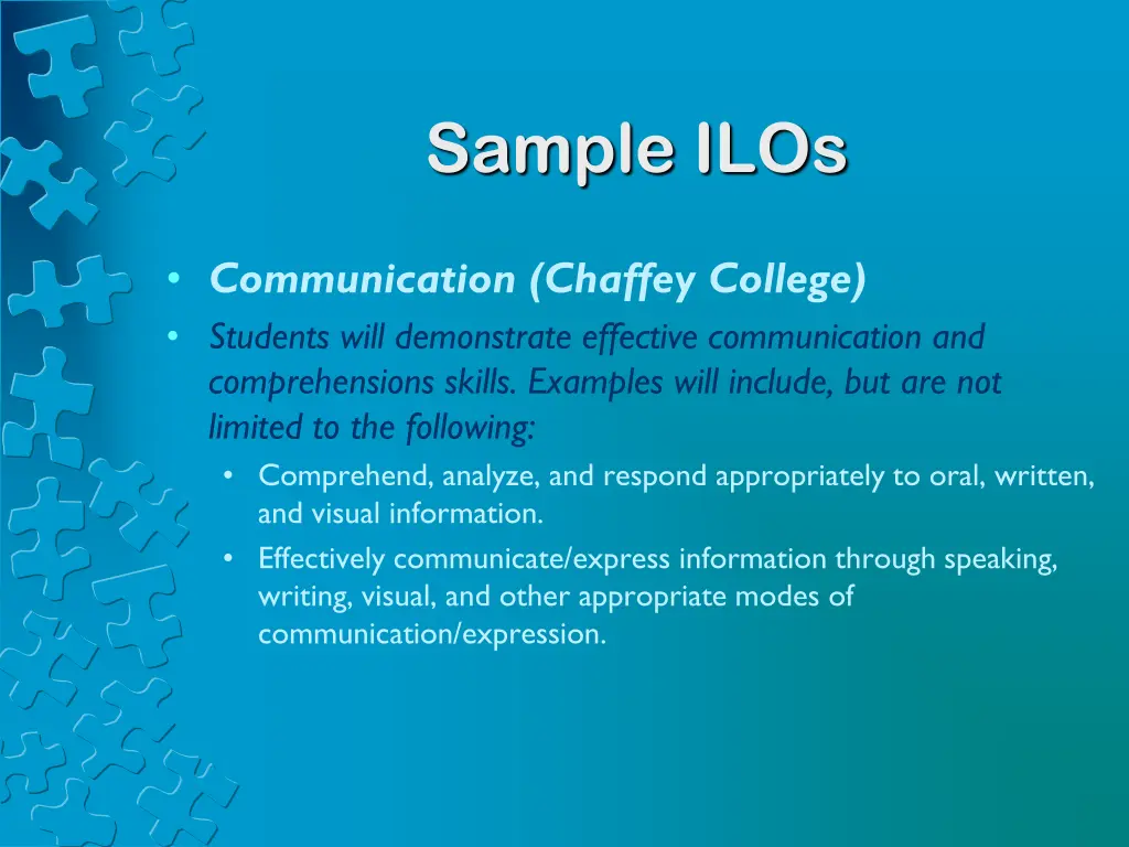 sample ilos